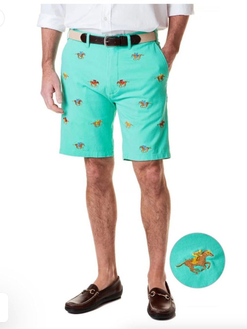 Castaway Nantucket LIBERTY with RACING HORSES Twill Cisco SHORTS